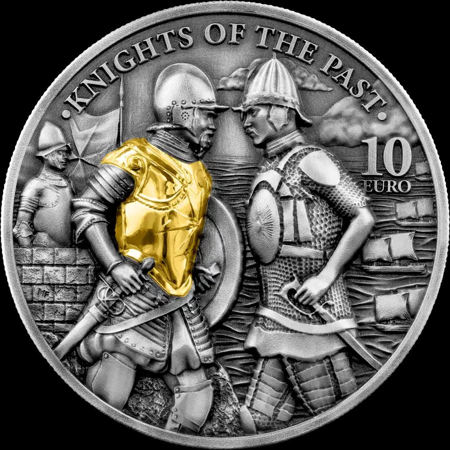 2022 KNIGHTS OF THE PAST 10 EAURO 2 OZ SILVER BU