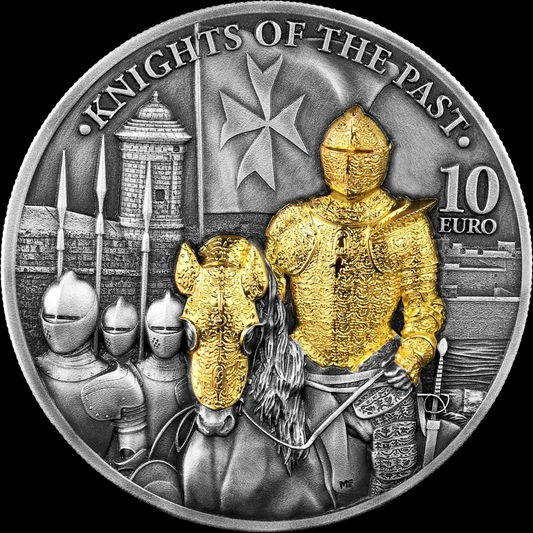 2023 KNIGHTS OF THE PAST 10 EURO 2 OZ SILVER BU