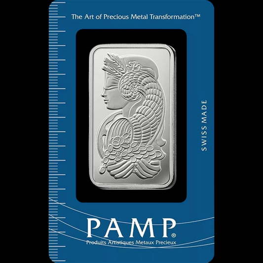 1 OZ SILVER BAR-PAMP LADY FORTUNA (IN ASSAY)