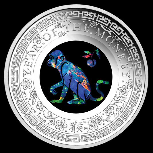 2016 AUSTRALIAN OPAL LUNAR  YEAR OF THE MONKEY