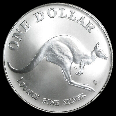 1993 AUSTRALIA KANGAROO 1 OZ SILVER BU