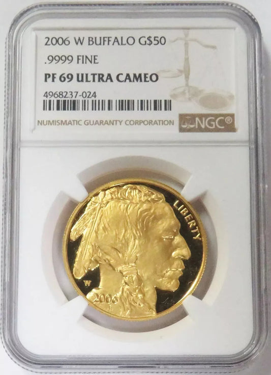 2006 W BUFFALO G$50 NGC PF 69 ULTRA CAMEO