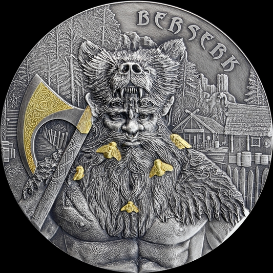 2019 WARRIORS BERSERK 2 OZ SILVER BU