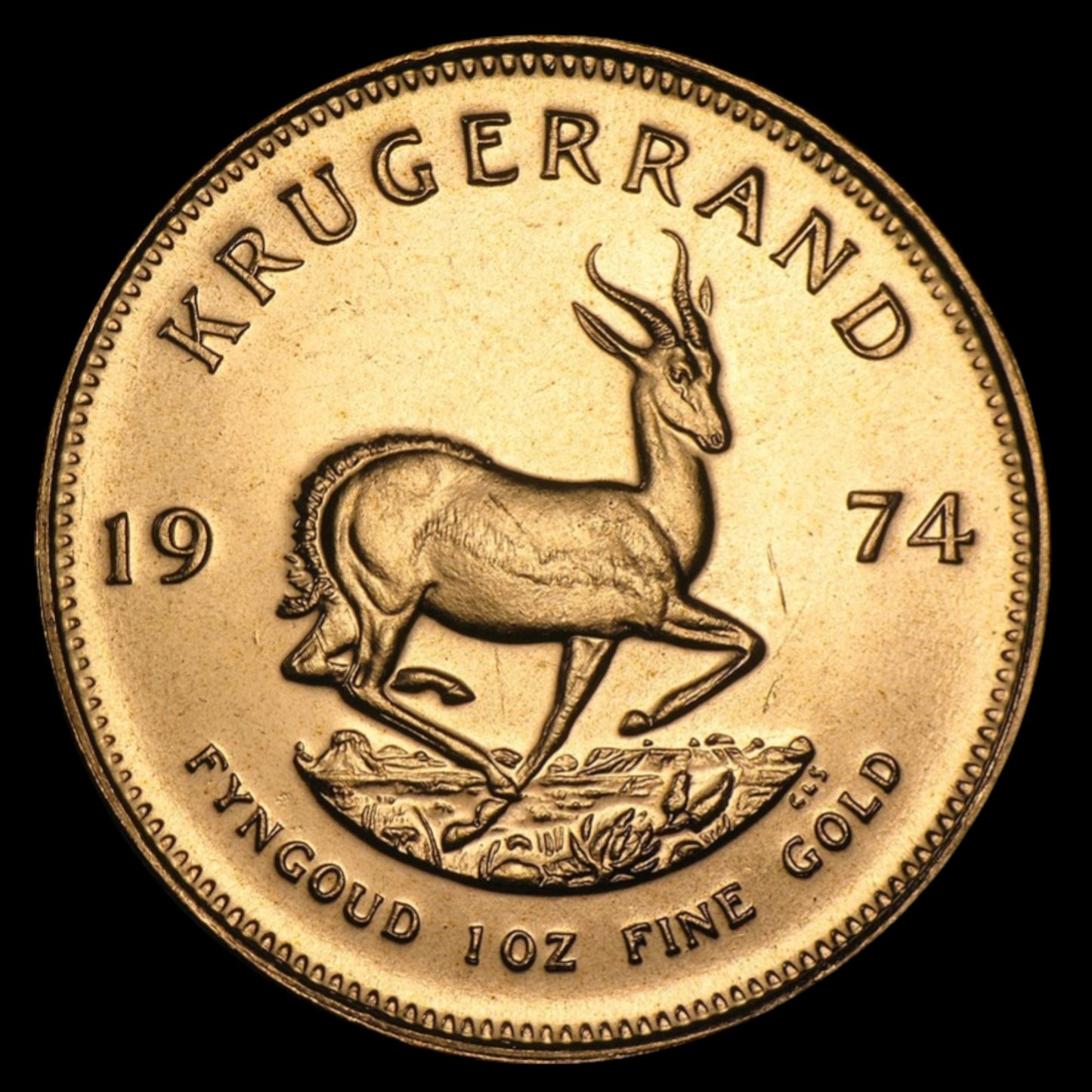 1974 SOUTH AFRICA 1 OZ GOLD KRUGERRAND BU