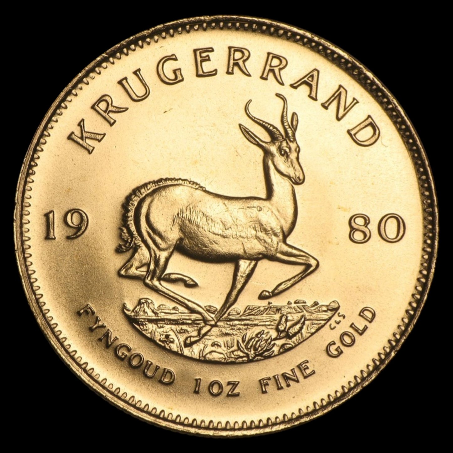 1980 SOUTH AFRICA 1 OZ GOLD KRUGERRAND BU